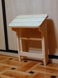 Taboret składany drewniany