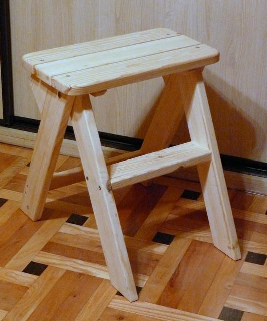 Taboret składany drewniany