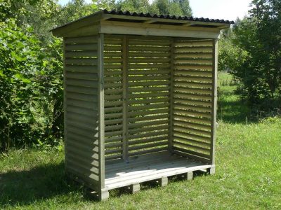 nowoczesna drewutnia szopa na drewno